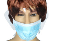 Het ziekenhuis Blauw Beschikbaar Medisch Masker met Plastic Vloeibaar Afstotend Schild