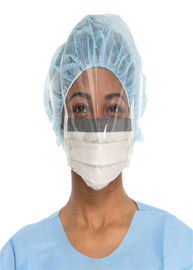3 van het het Gezichtsmasker van vouwearloop Chirurgische Beschikbare Antibacterieel met Duidelijk Plastic Schild